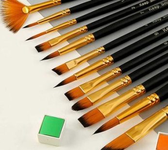 Keep Smiling Mix Brush 12 Pis Set (Black)