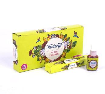 Fevicryl Glass Colours Water Based (10 Colours x 15ml)