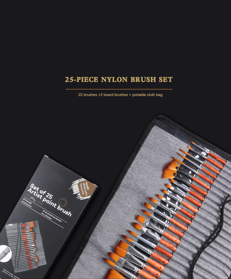 Giorgione 25pc Nylon Brush Set