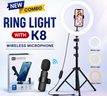 Ring Light With Microphone Content Creator Combo -01