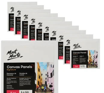 Mont Marte Canvas Panel 4 x 4 – (5Pc Pack)