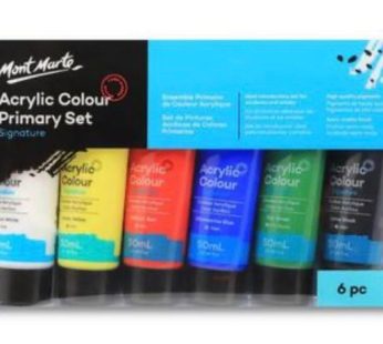 Mont Marte Acrylic Colour Primary Set Signature 6pc 50ml