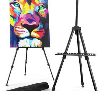 Artist Easel Stand Portable Adjustable Metal Sketch,Acrylic Easel Stand Foldable Travel Easel Aluminum
