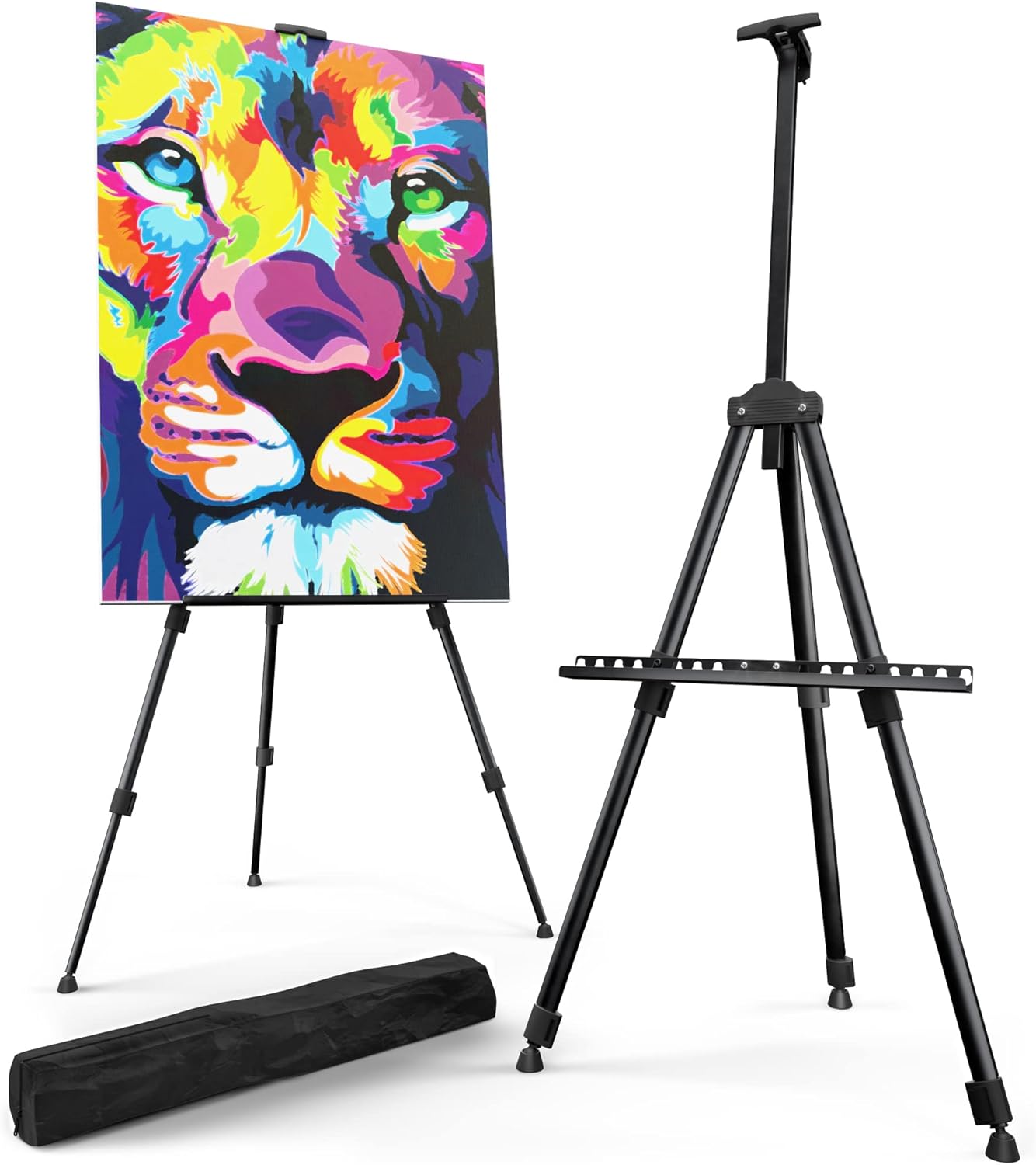 Artist Easel Stand Portable Adjustable Metal Sketch,Acrylic Easel Stand Foldable Travel Easel Aluminum