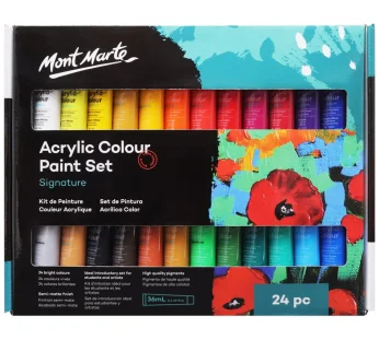 Mont Marte Acrylic Colour Paint Set Signature 24pc x 36ml Global