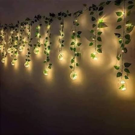 Wish Ball LED Fairy Light for Curtains with Artificial Decor Leaf - Image 3