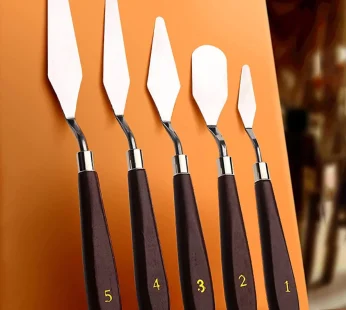 Metal Palette Knive Set of 5 Piece with Wooden Handel